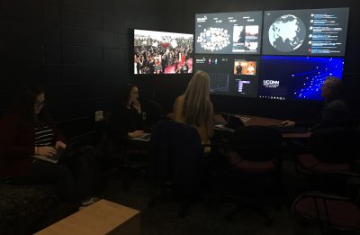 Students working in the SMACC lab