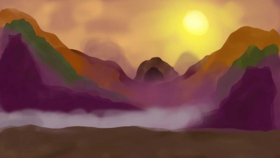 artwork of a cave