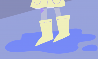 Cartoon rainboots